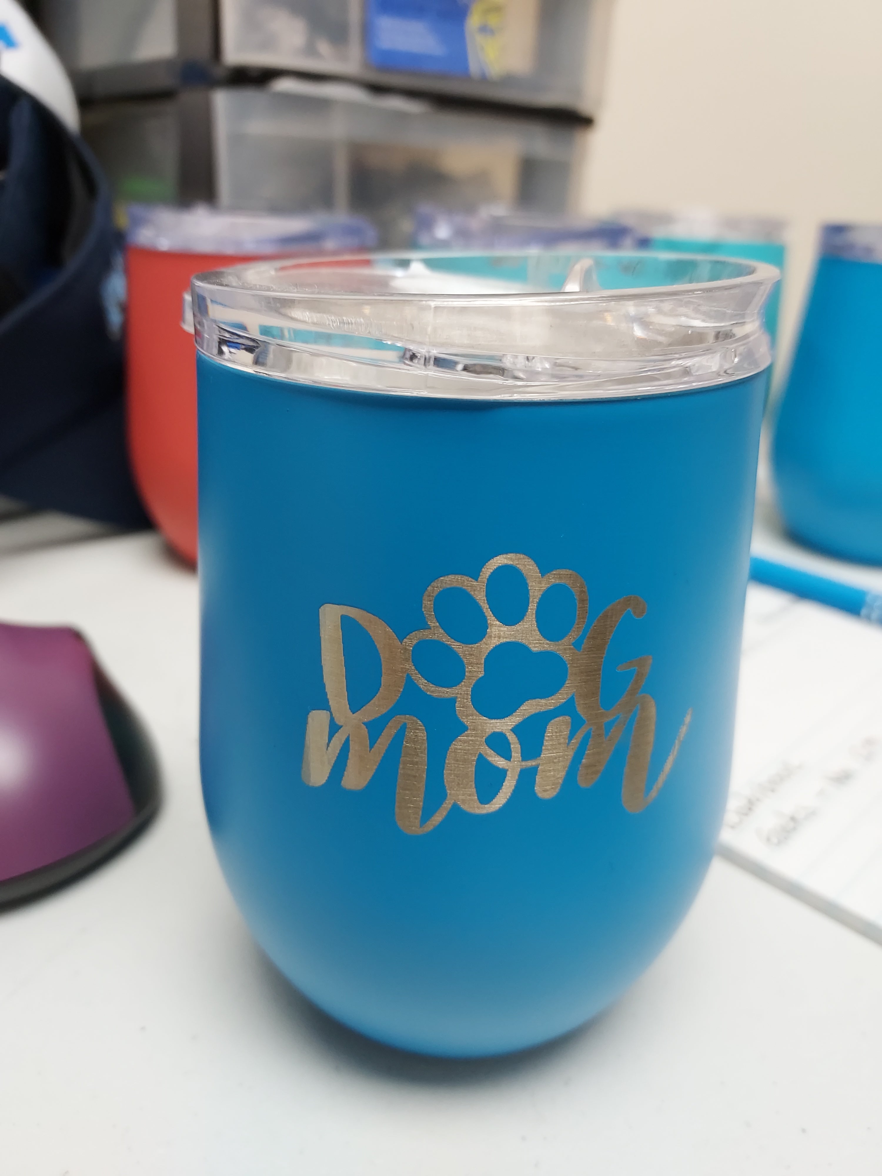 Dog Mom Stainless Steel Vacuum Stemless Tumbler
