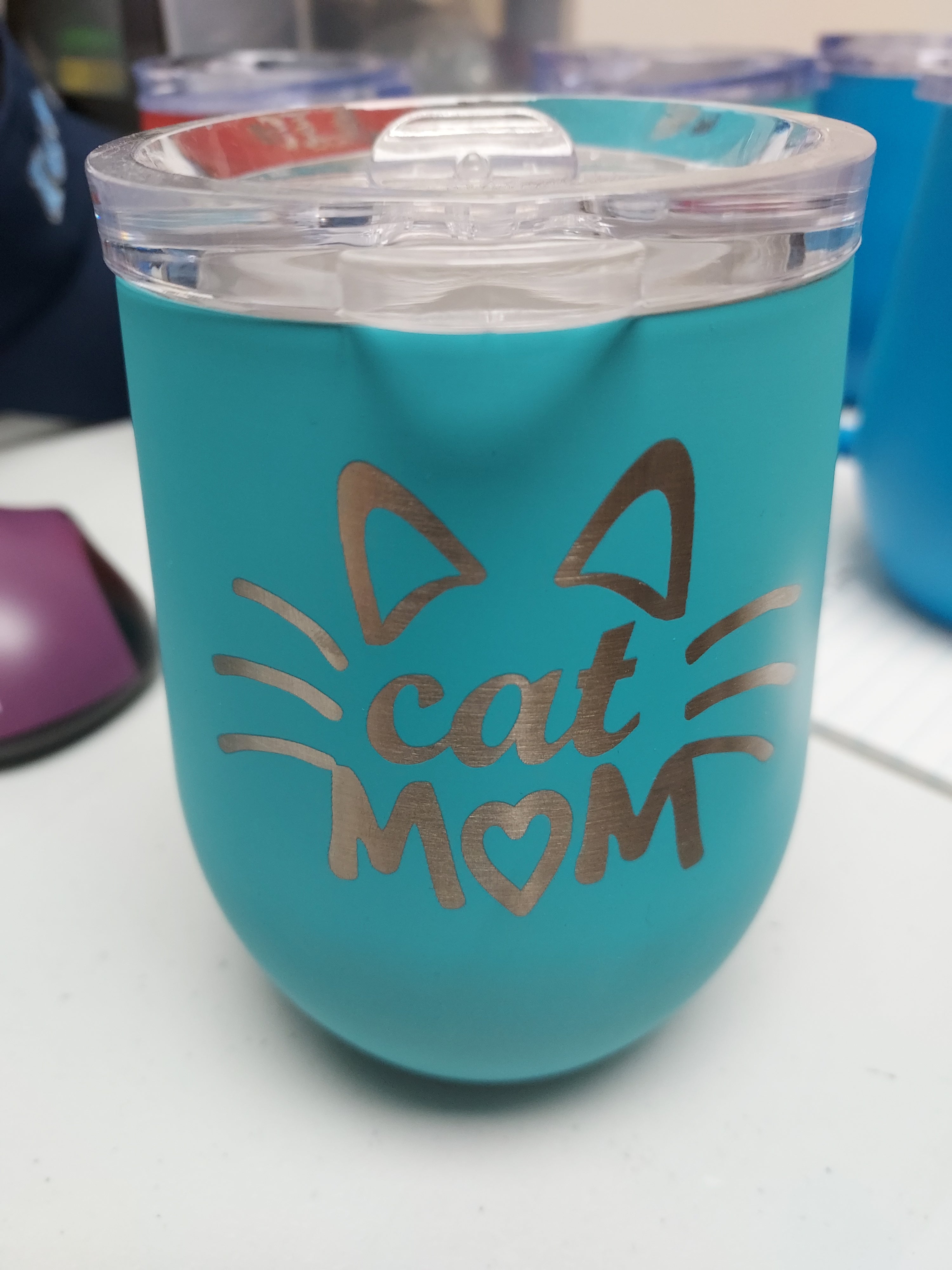 Cat Mom Stainless Steel Vacuum Stemless Tumbler