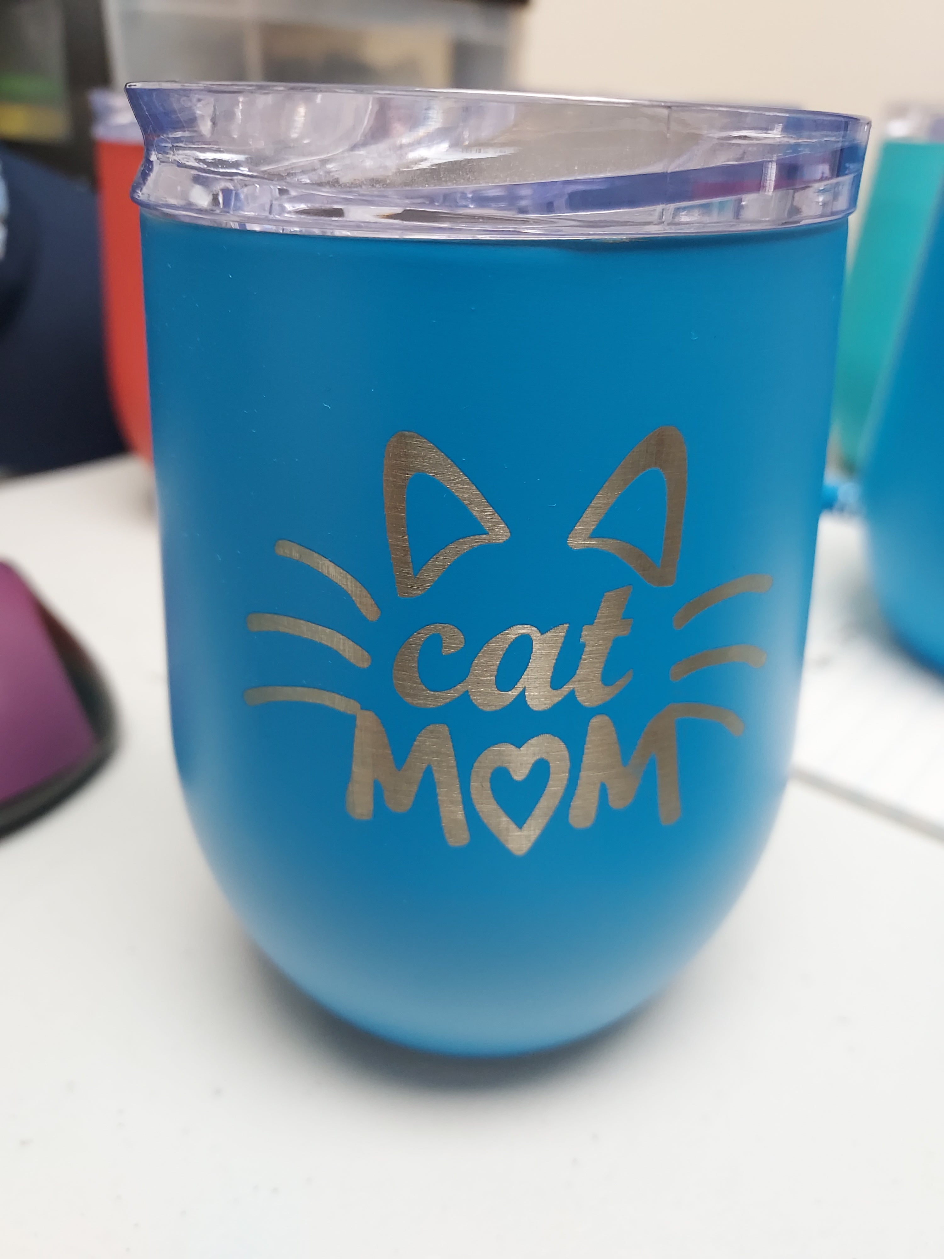 Cat Mom Stainless Steel Vacuum Stemless Tumbler