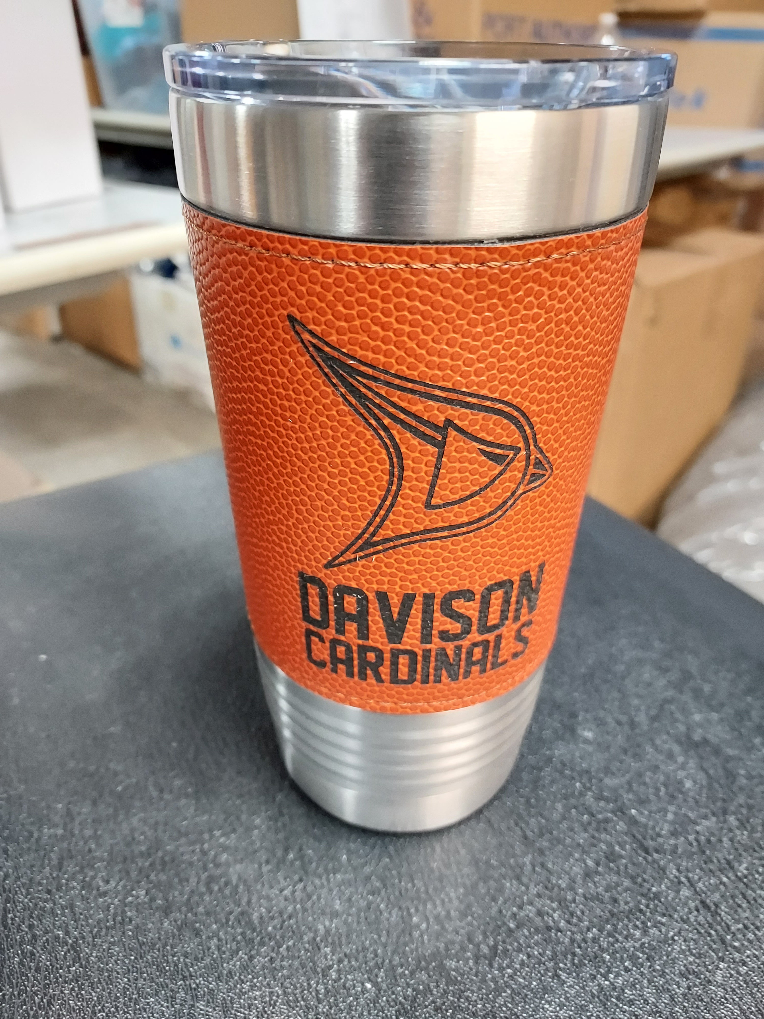 Davison Cardinals Basketball Wrapped Engraved 20oz Tumbler