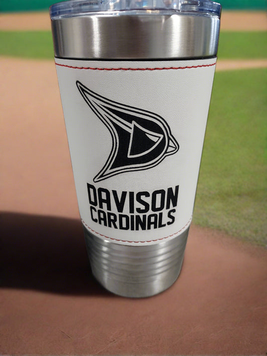 Davison Cardinals Baseball Wrapped Engraved 20oz Tumbler