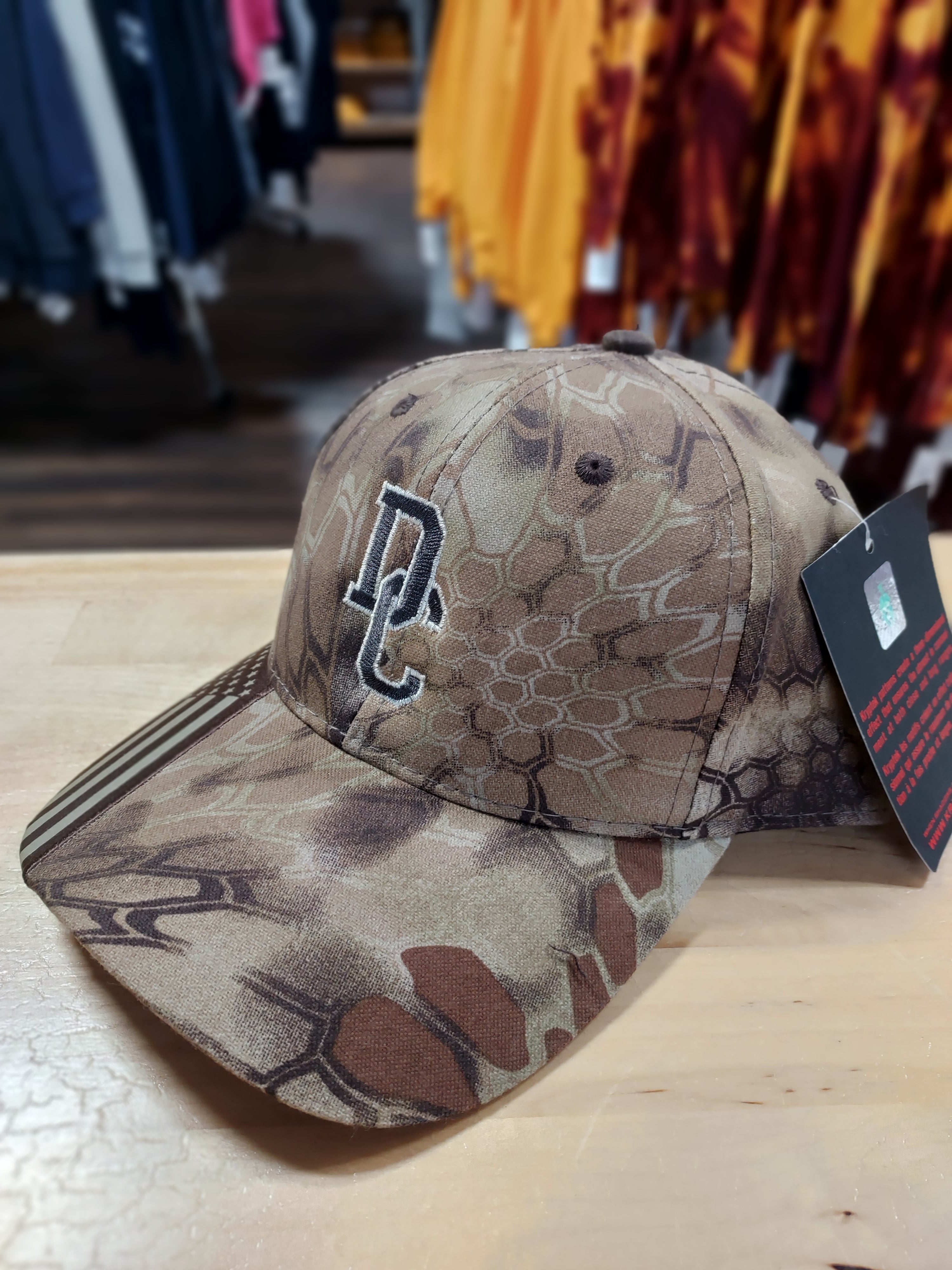 Davison DC Camo Hat with USA Flag Visor