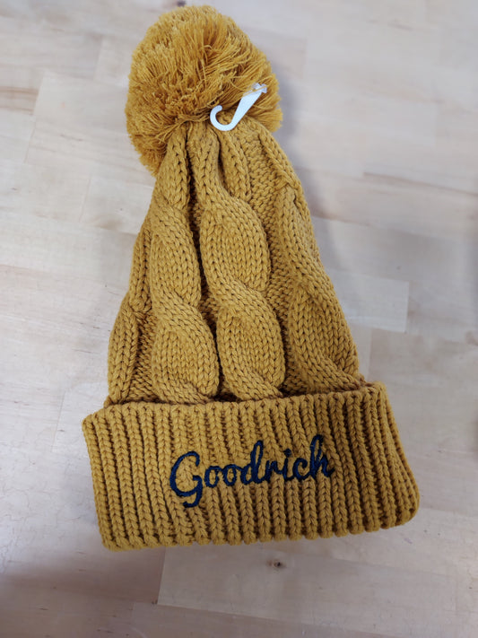 Gold Goodrich Chunk Twist Knit Beanie With Cuff