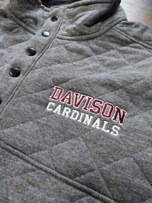Davison Cardinals Quilted Snap Pullover