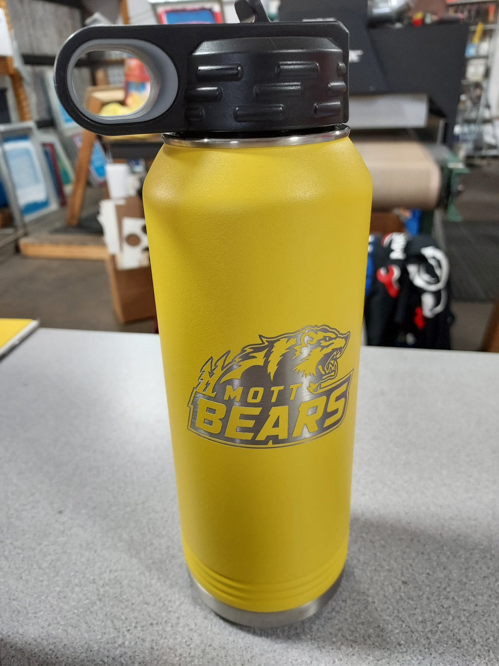 Mott Bears Engraved 32oz Water Bottle