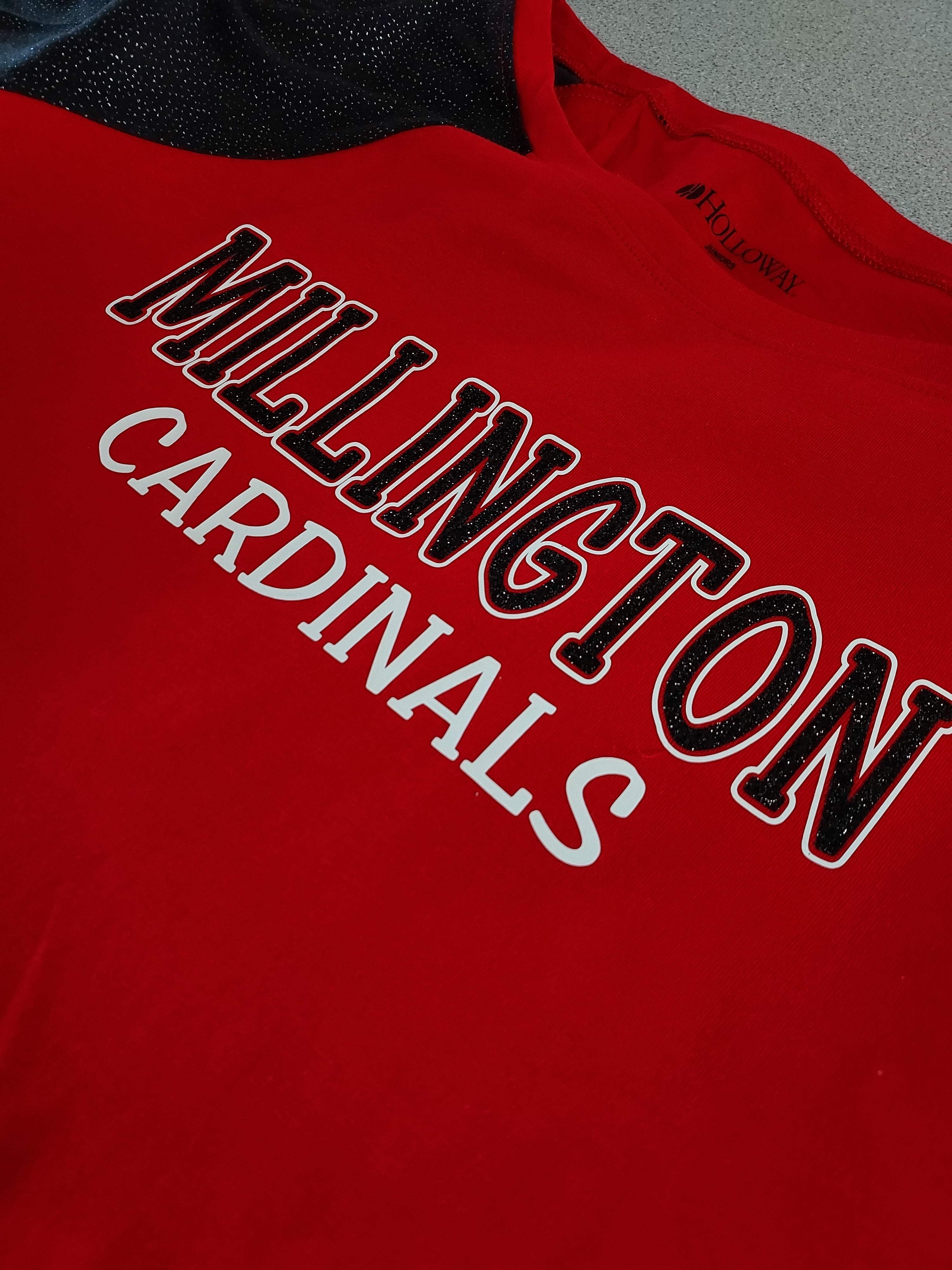 Millington Junior Fit Ladies Glitter 3/4 Raglan Sleeve Shirt