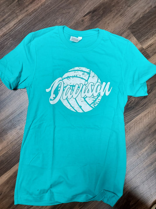 Davison Volleyball Sea Green Basic T-shirt