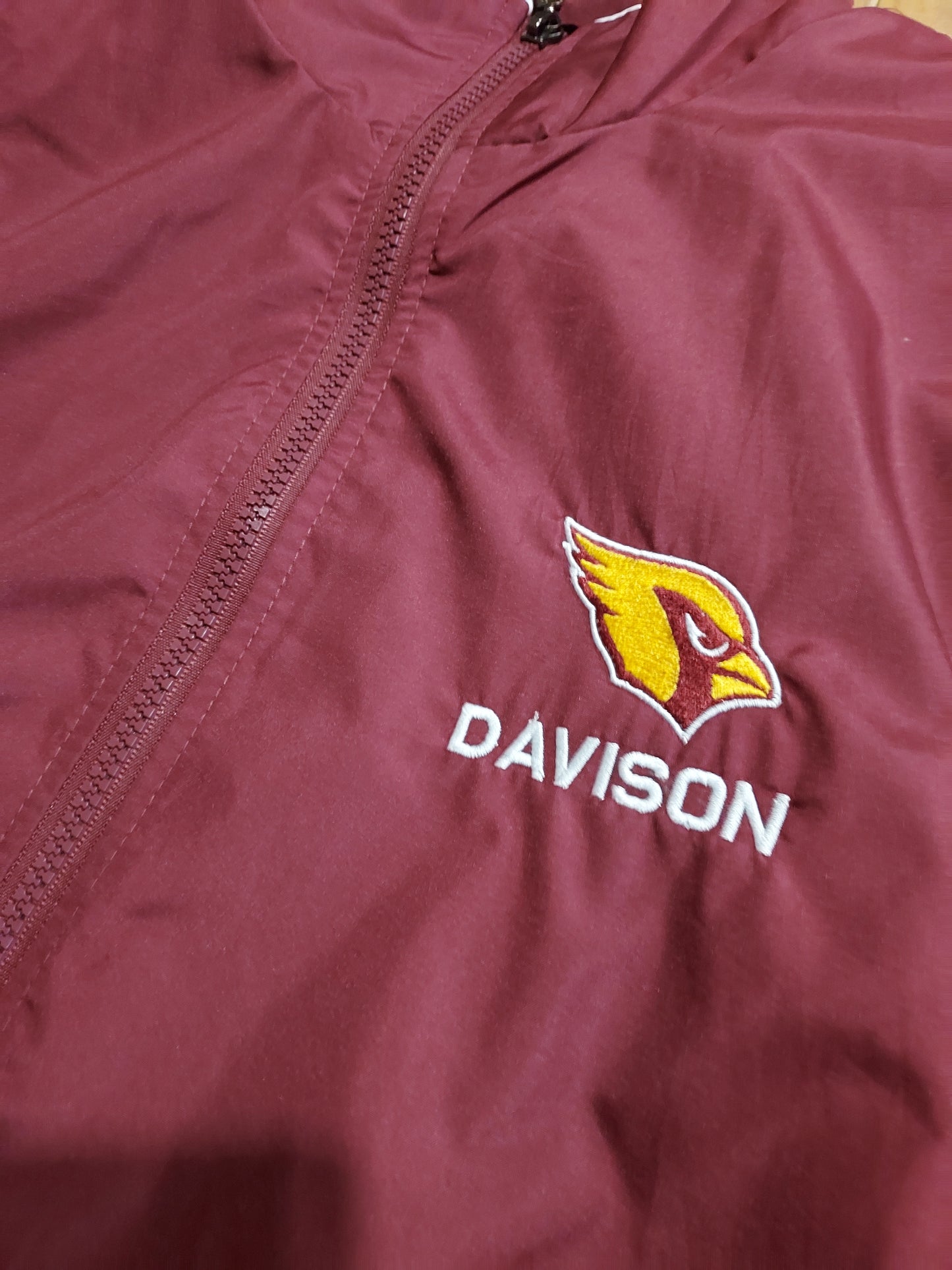 Davison Cardinals Lightweight Full Zip Wind Jacket