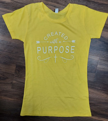 Created With A Purpose Ladies Tee