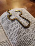 Brushed Bronze Cross Flexible Acrylic "Bookmark"