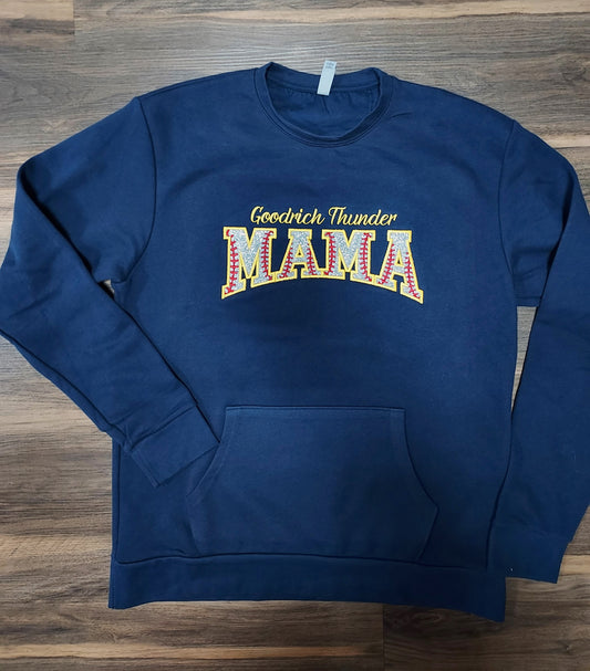 Goodrich Thunder MAMA Glitter Unisex Santa Cruz Pocket Sweatshirt
