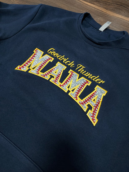 Goodrich Thunder MAMA Glitter Unisex Santa Cruz Pocket Sweatshirt