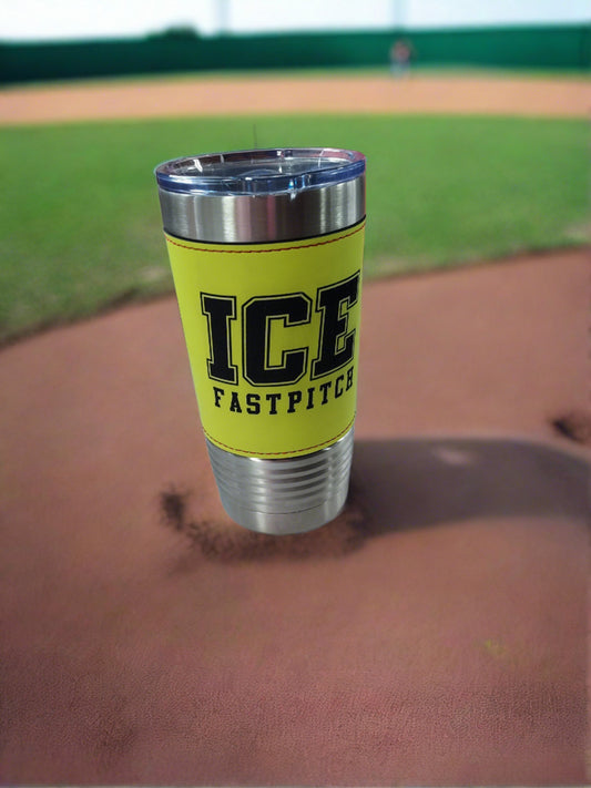 ICE Fastpitch Softball Wrapped Engraved 20oz Tumbler