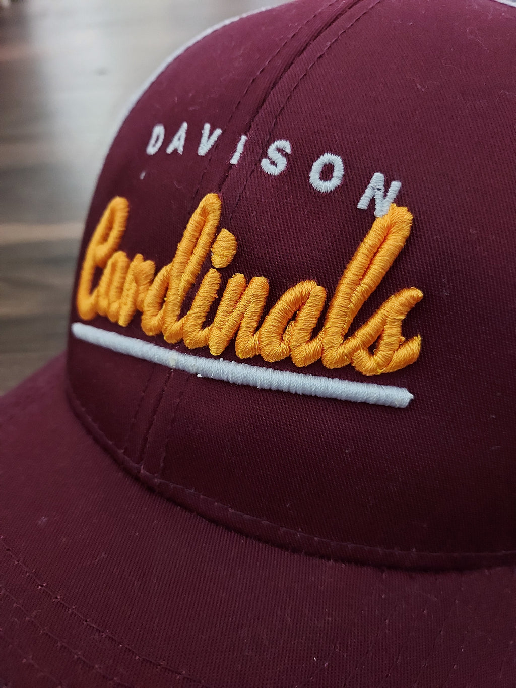 Davison Cardinals Low Profile Stripe Trucker Hat