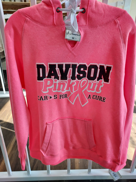 Davison 2024 Pink Out Ladies V-Notch Hood