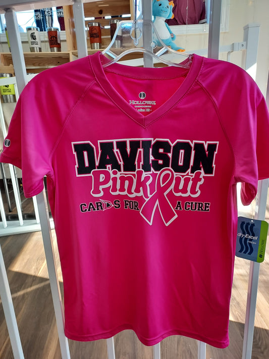 Davison Pink Out 2024 Ladies Augusta V-Neck Performance T-shirt