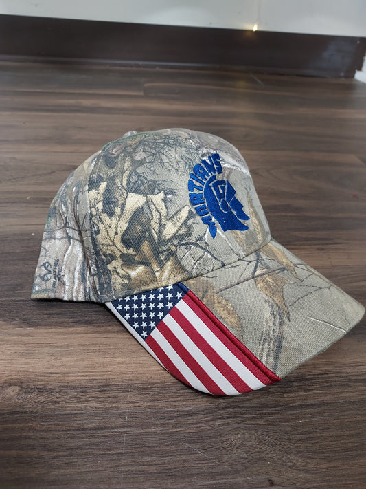 Goodrich Camo Hat with USA Flag Visor