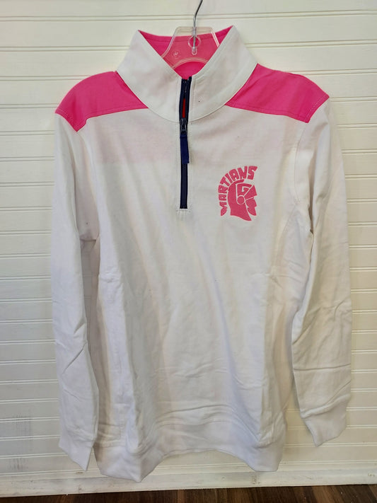 Goodrich Pink/White 1/4 Zip Cotton Pullover