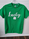 St. Patrick's LUCKY Glitter T-shirt