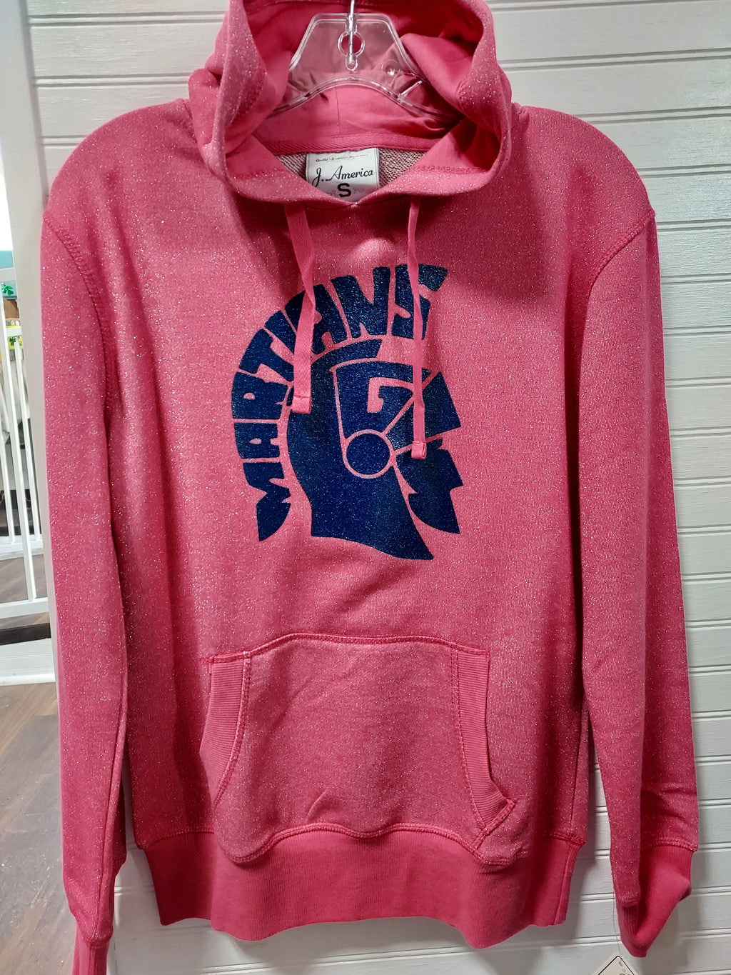 Pink Glitter-on-Glitter Ladies Martians Hoodie