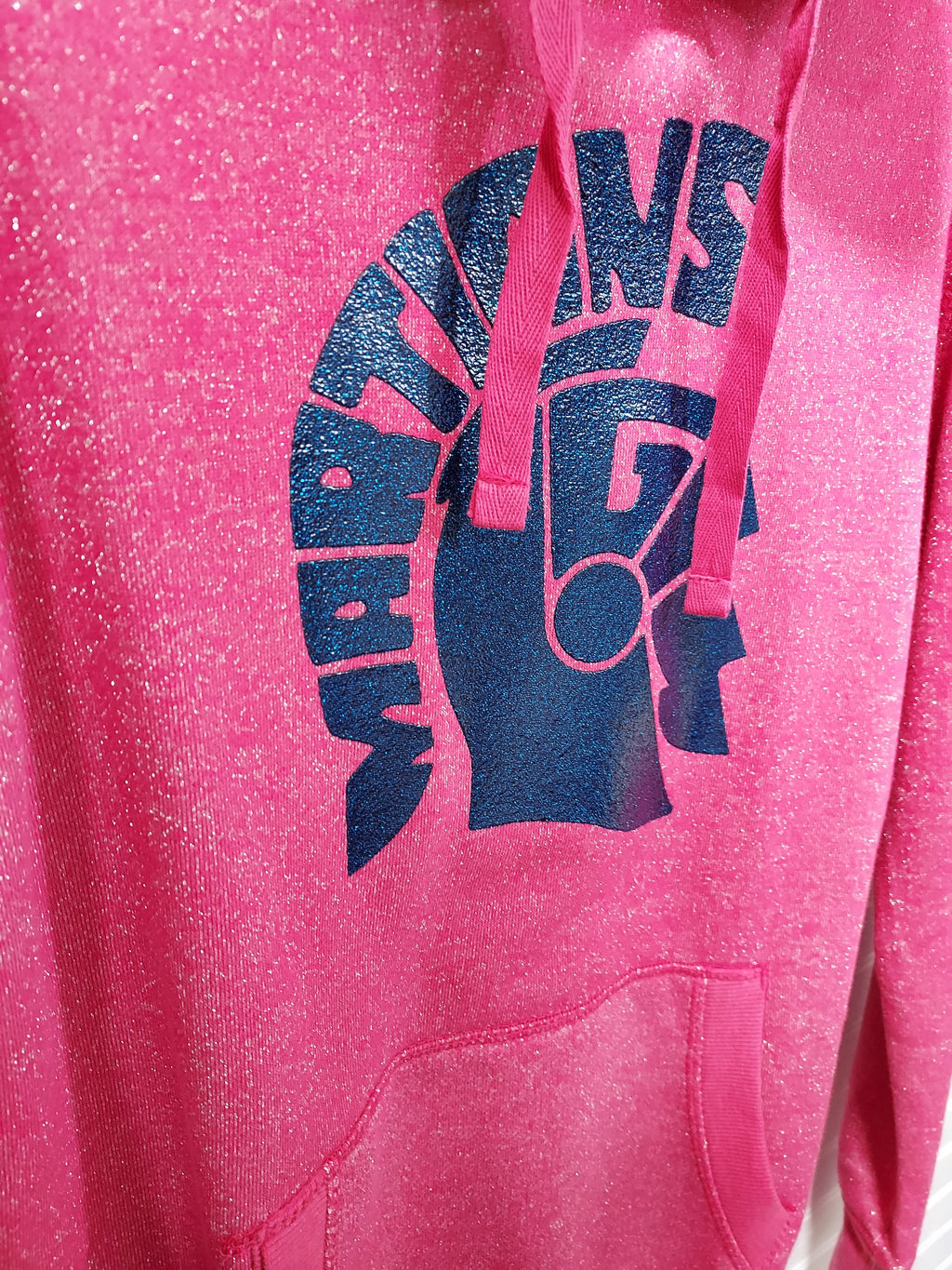 Pink Glitter-on-Glitter Ladies Martians Hoodie
