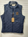 Goodrich Faux Leather Patch Ladies Vintage Diamond Quilted Vest