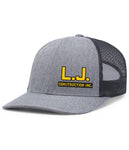 L.J. Construction MÉLANGE Heather Low Profile Trucker Hat