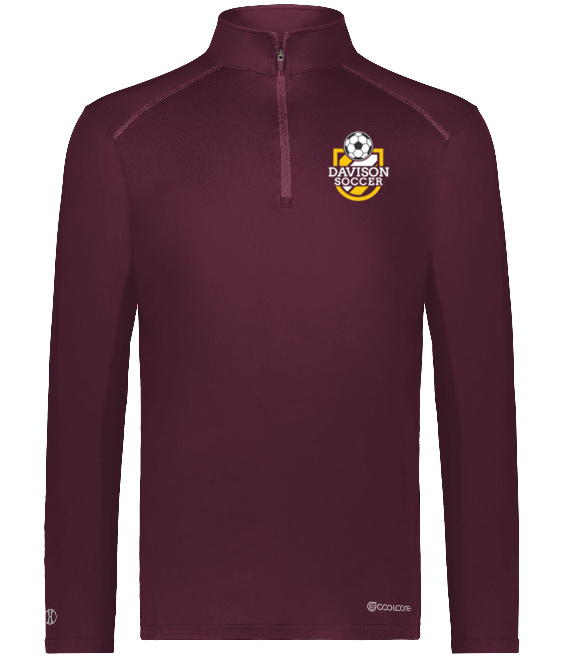 Davison Soccer Cool Core Embroidered 1/4 Zip Pullover