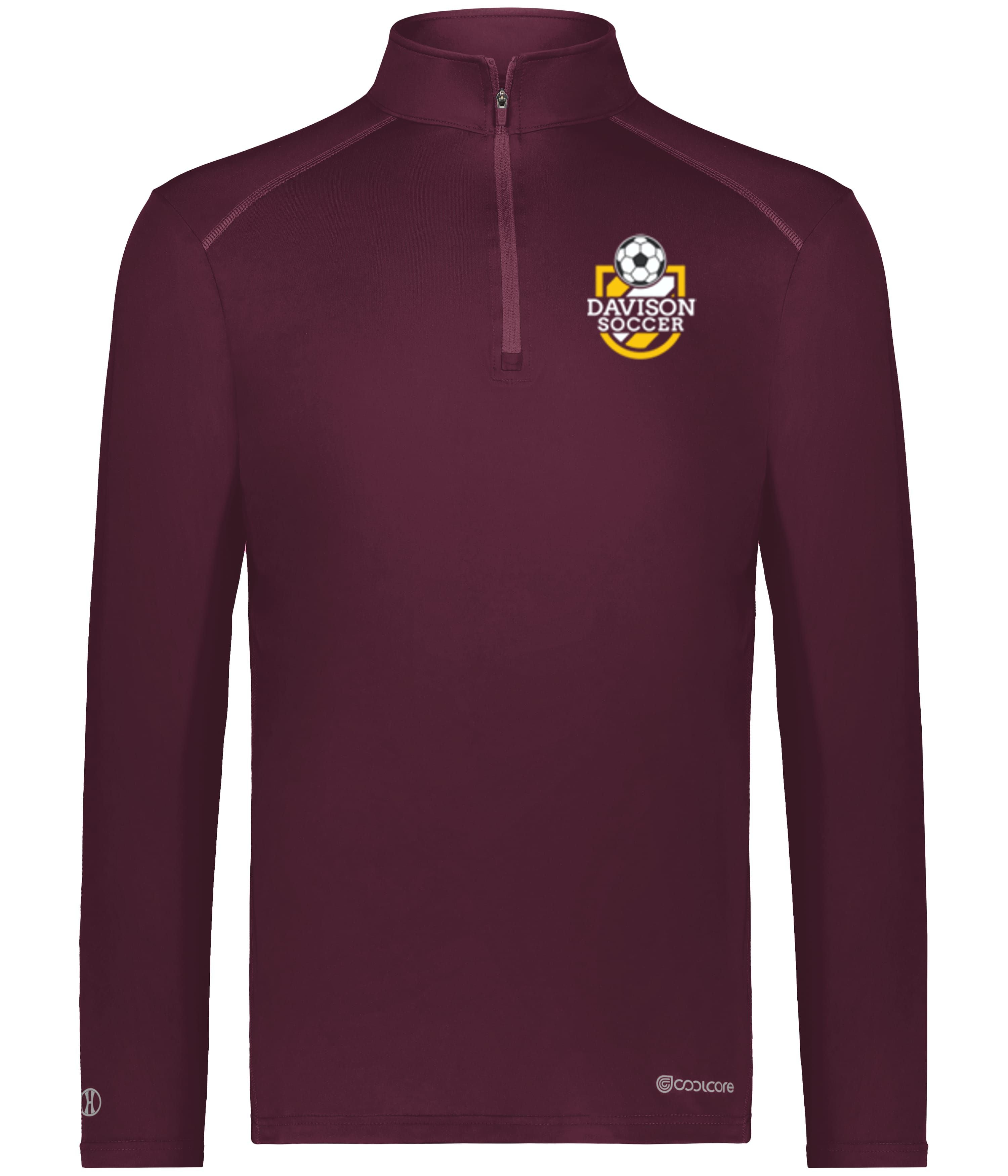 Davison Soccer Cool Core Embroidered 1/4 Zip Pullover