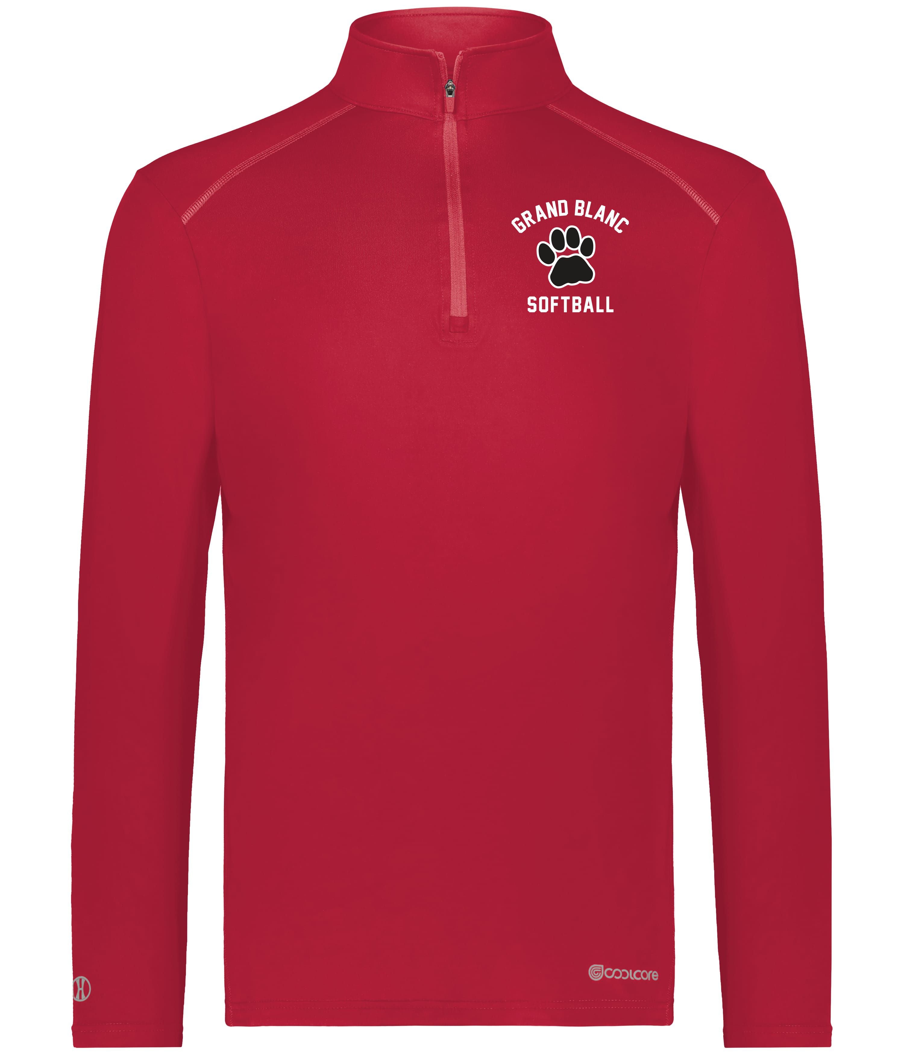 Grand Blanc Softball Cool Core 1/4 Zip Pullover