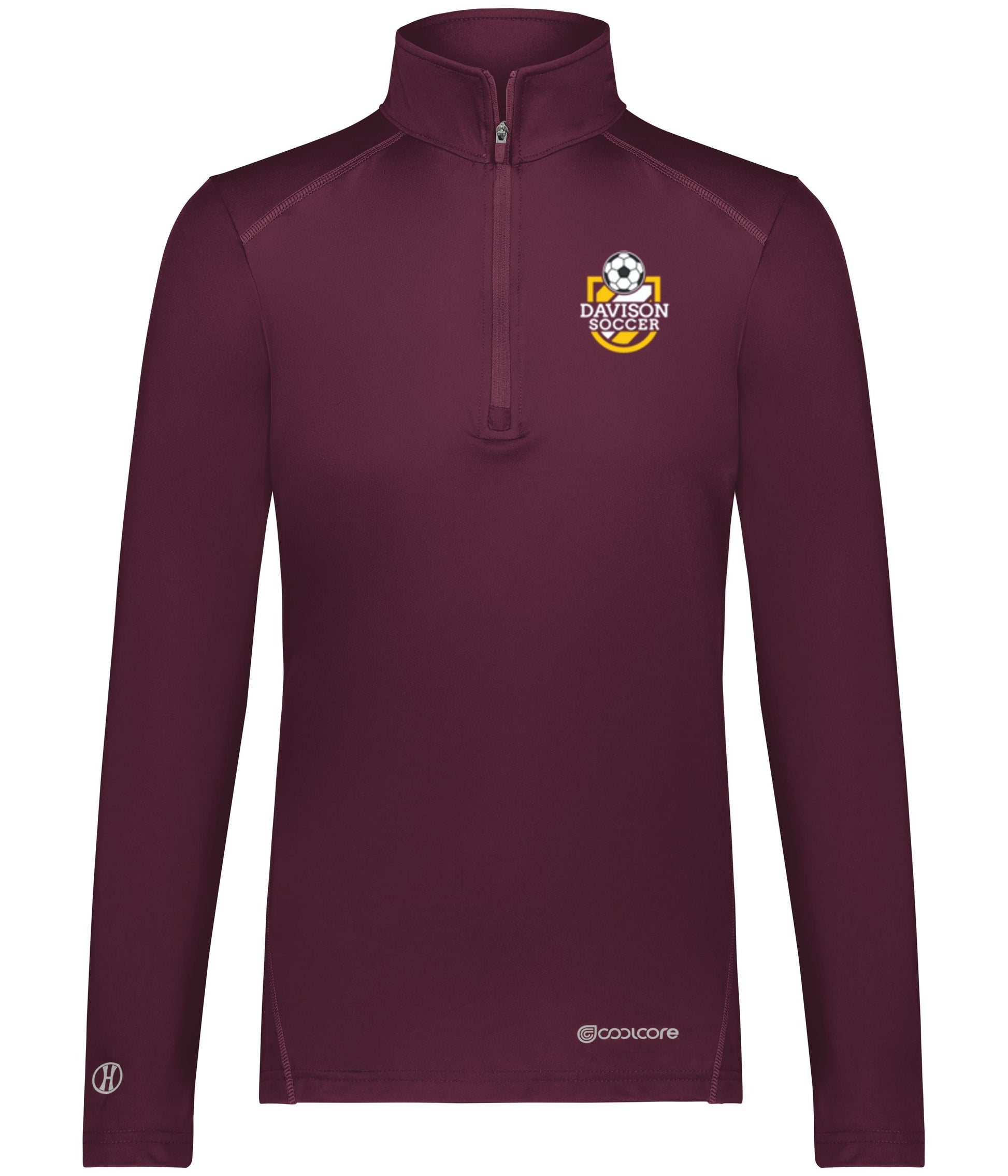 Davison Soccer Cool Core Embroidered 1/4 Zip Pullover
