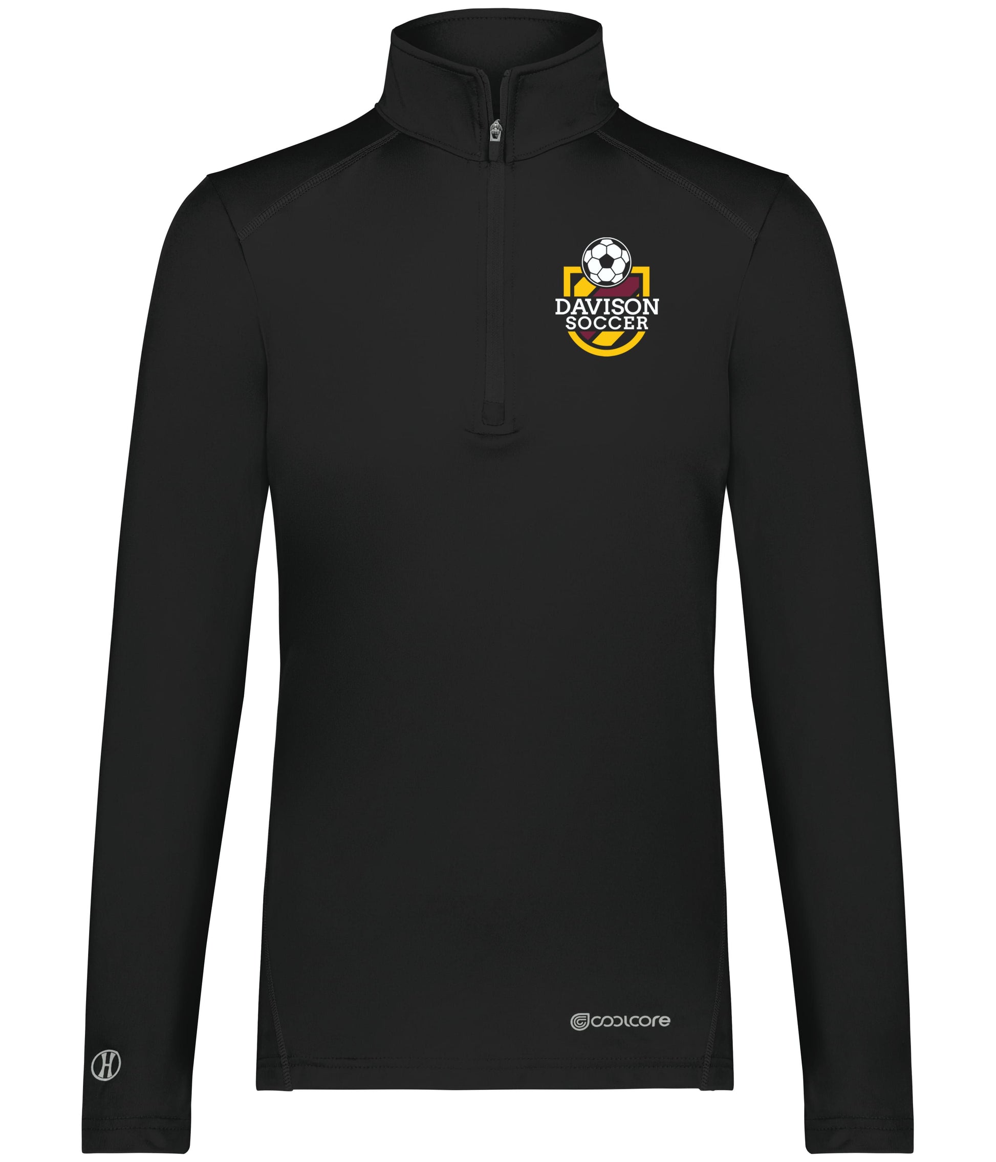 Davison Soccer Cool Core Embroidered 1/4 Zip Pullover