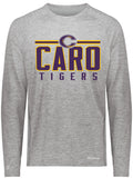 Caro Block Font Electrify Cool Core Long Sleeve Tee - Schall