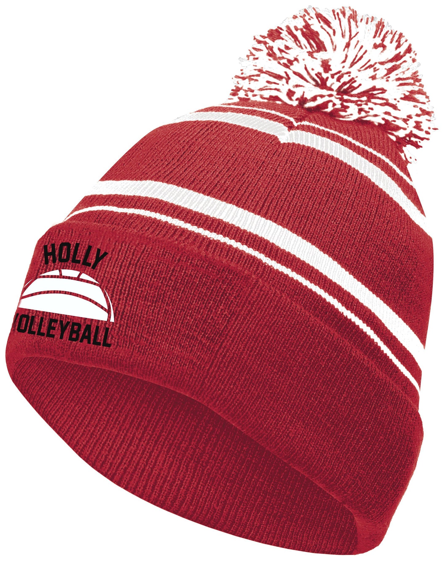 Holly Volleyball 2 Color Stripe Beanie