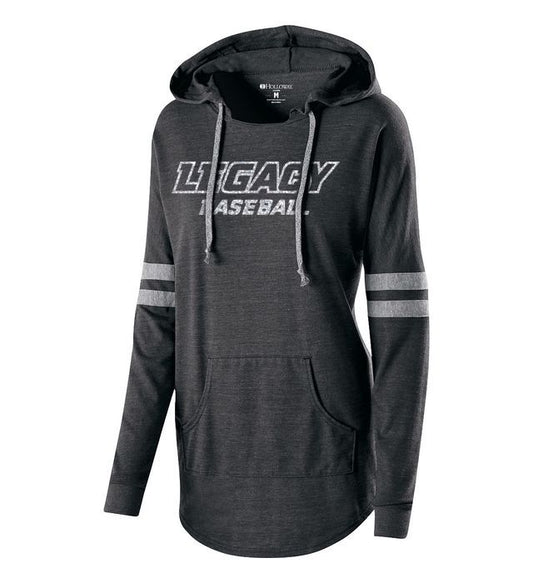 Legacy Baseball Glitter Ladies Hooded Low Key Pullover