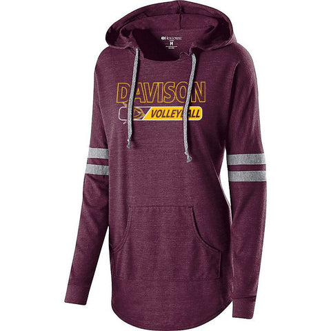 Davison Volleyball Ladies Hooded Low Key Pullover