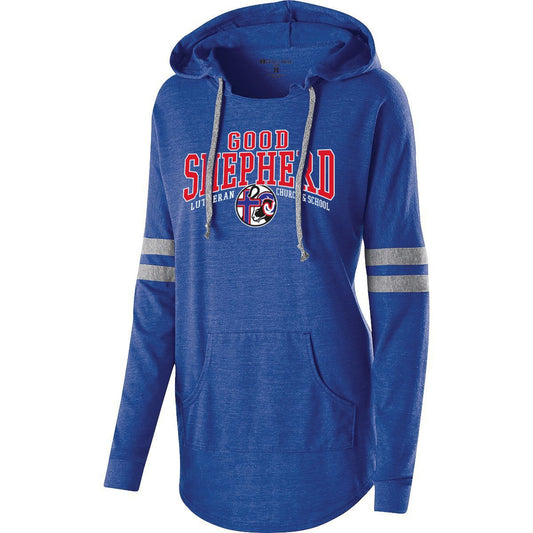 Good Shepherd Ladies Hooded Low Key Pullover