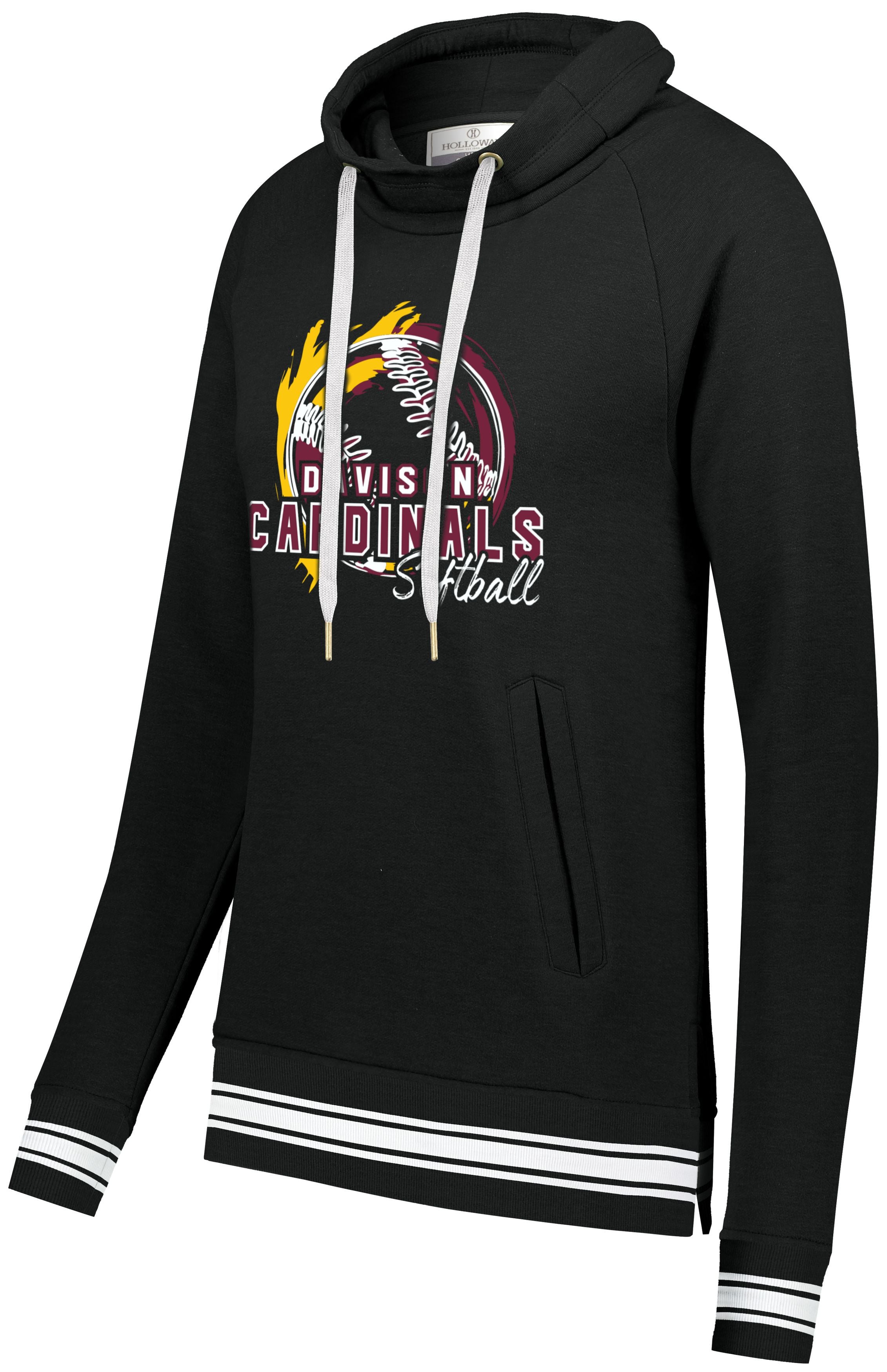 Davison Softball Ladies Ivy Funnel Neck Sweatshirt