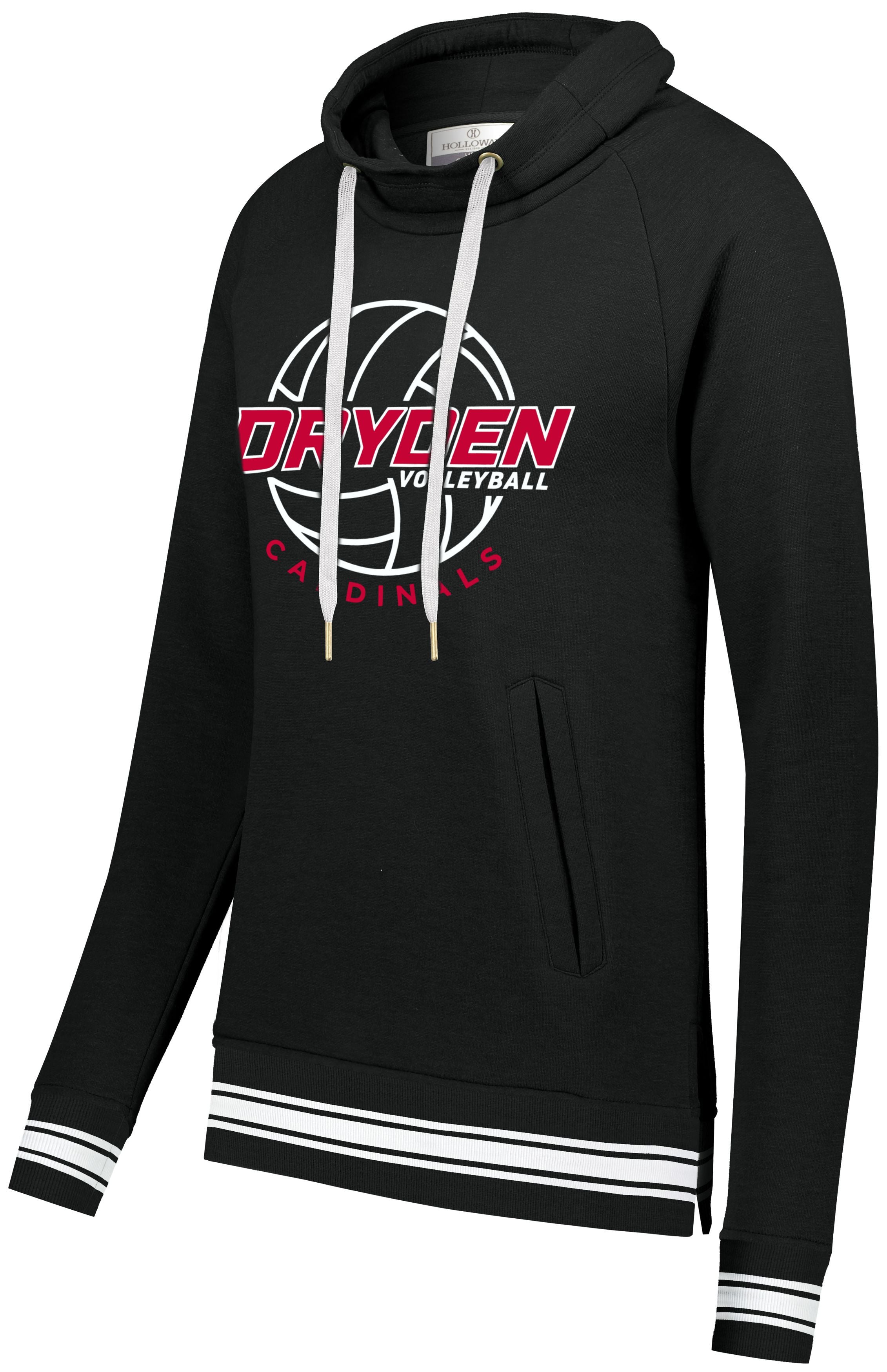 Dryden Volleyball Ladies Ivy Funnel Neck Sweatshirt