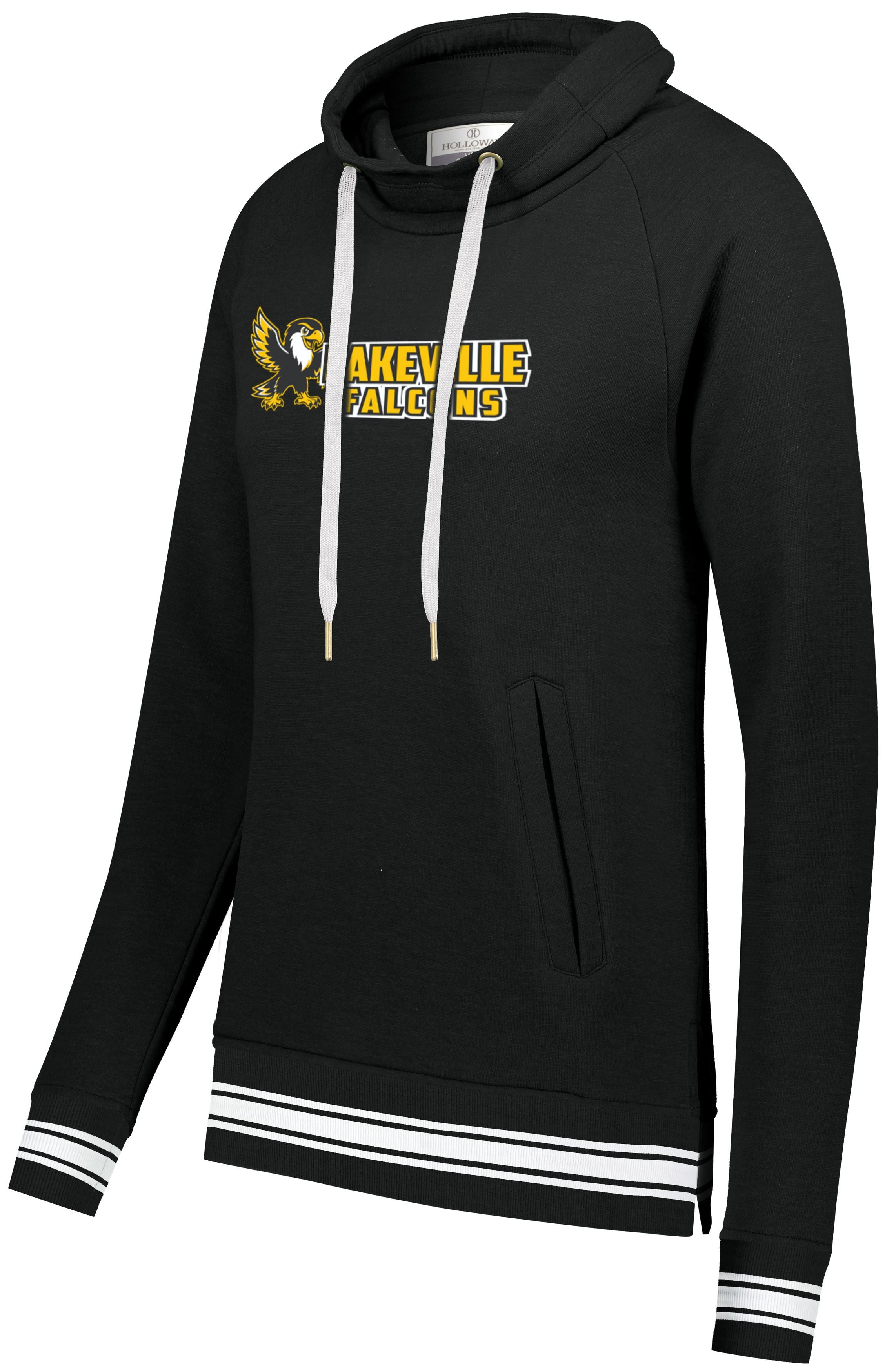 Lakeville Cartoon Falcons Ladies Ivy Funnel Neck Sweatshirt