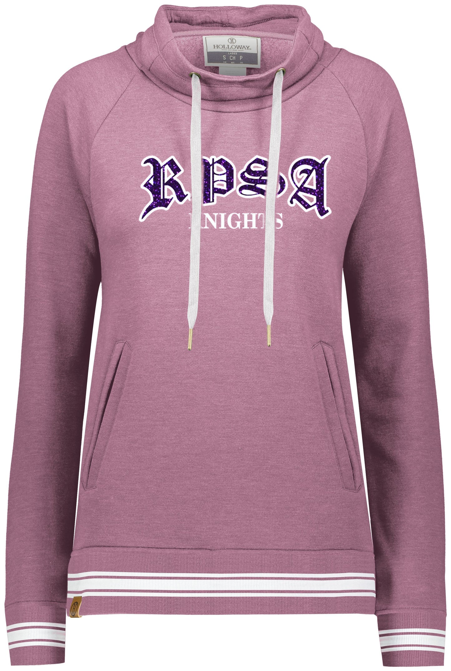 RPSA Glitter Ladies Ivy Funnel Neck Sweatshirt