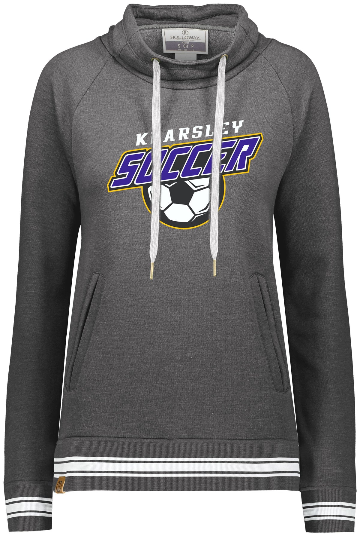 Kearsley Soccer Ladies Ivy Funnel Neck Sweatshirt