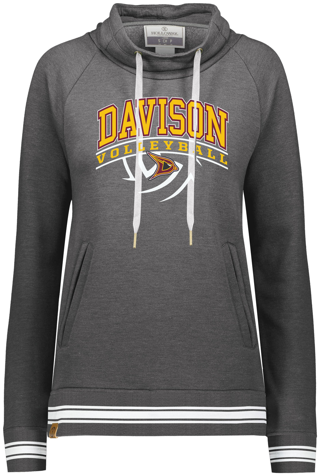 Davison Volleyball Ladies Ivy Funnel Neck Sweatshirt