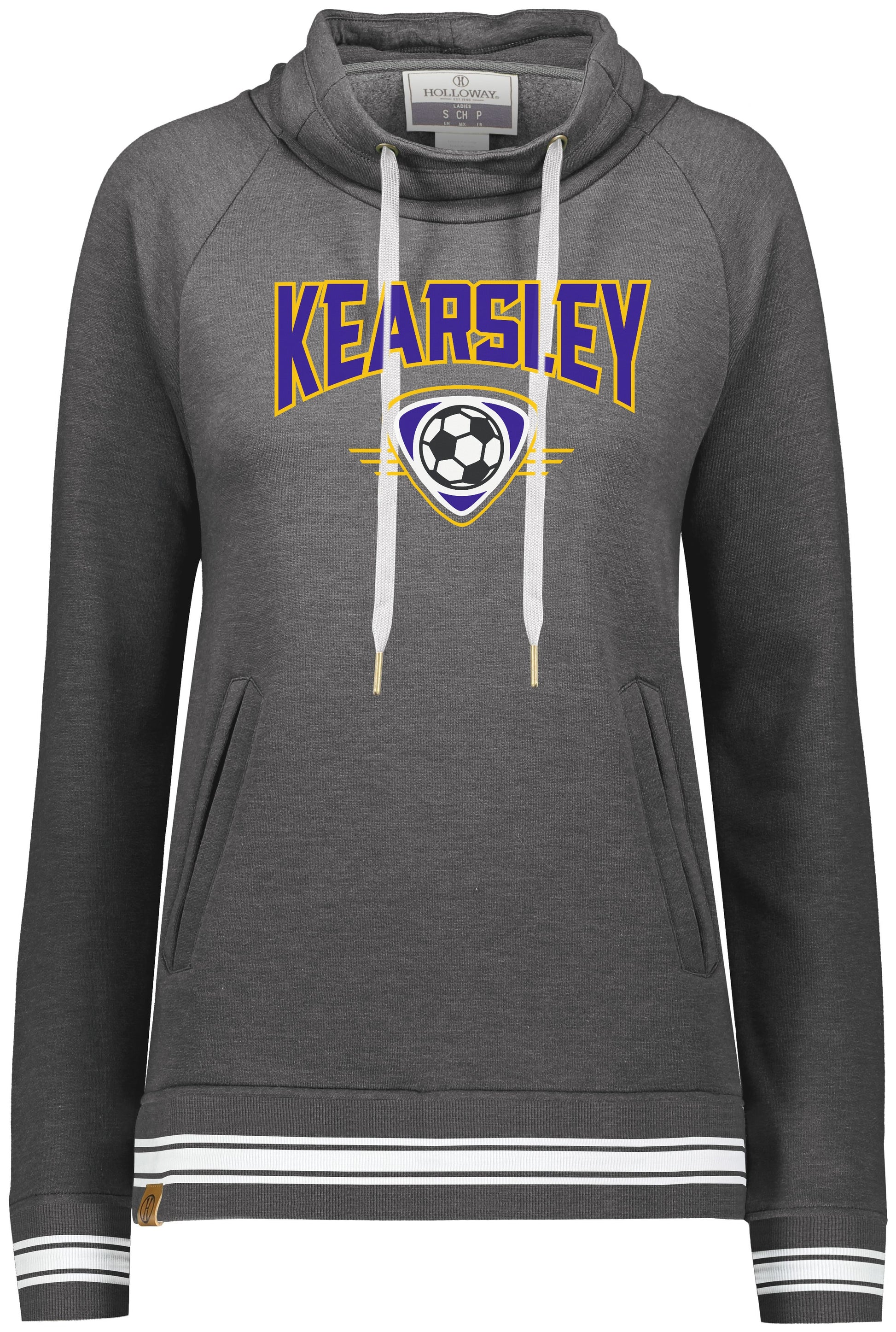 Kearsley Soccer Ladies Ivy Funnel Neck Sweatshirt