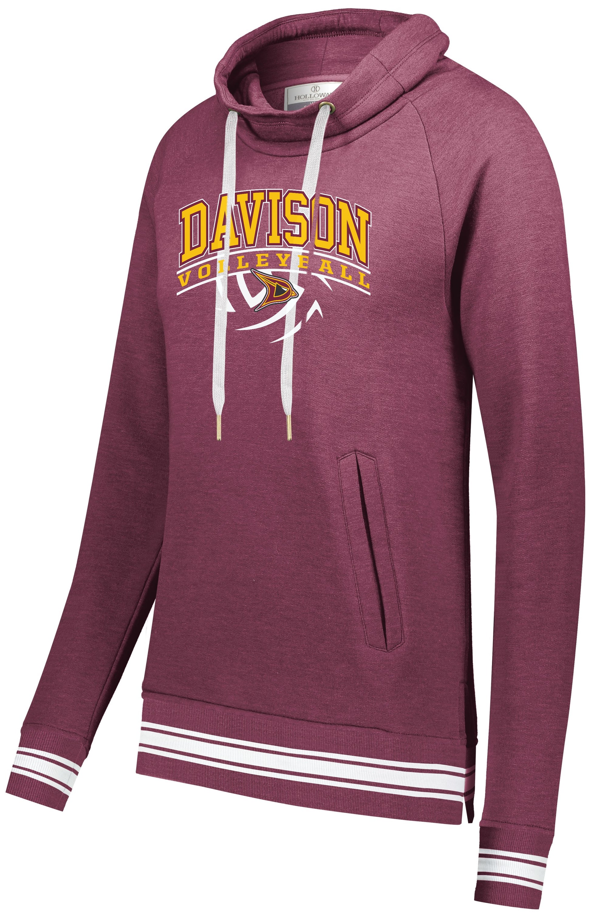 Davison Volleyball Ladies Ivy Funnel Neck Sweatshirt