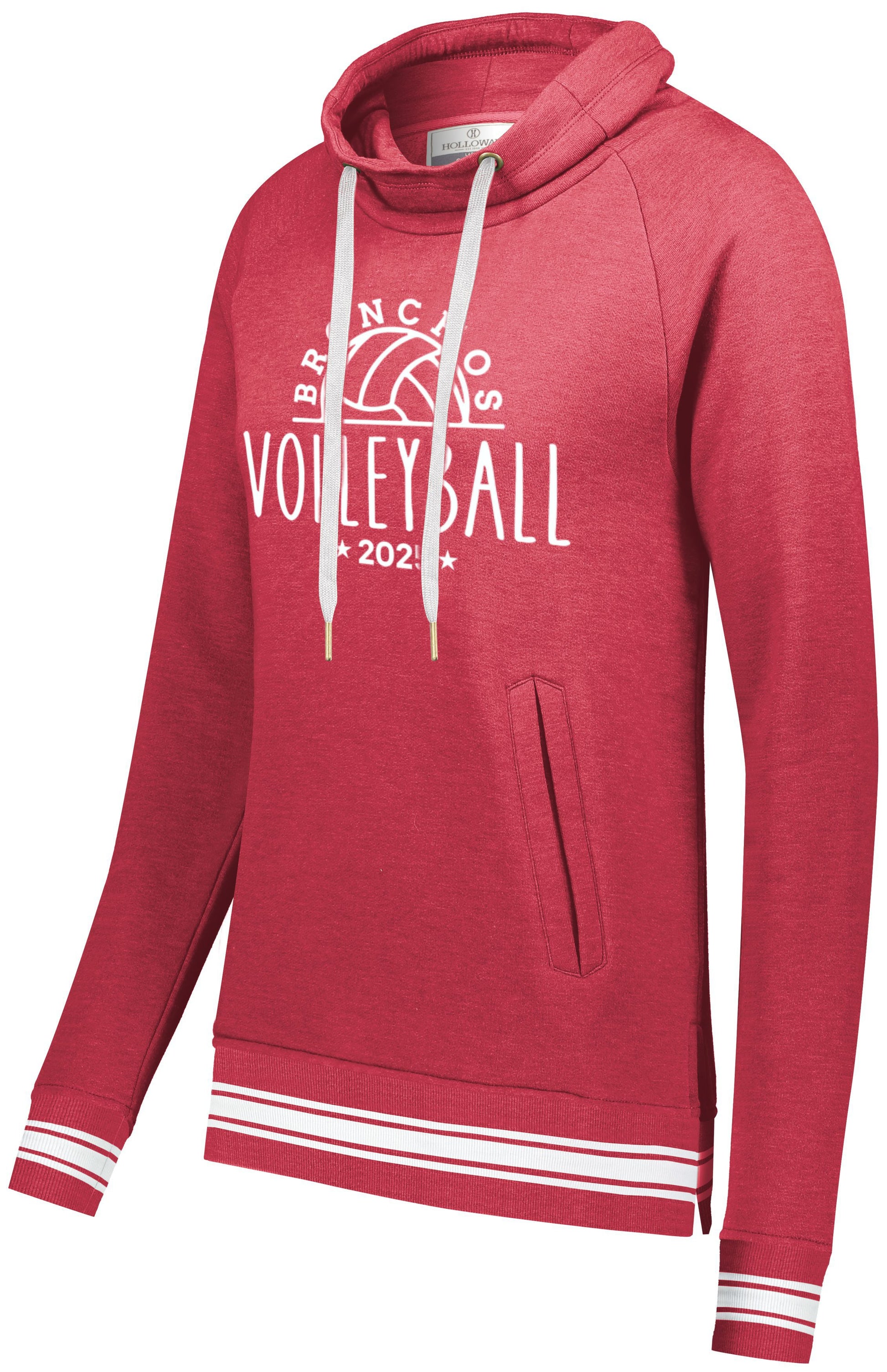 Holly Volleyball Ladies Ivy Funnel Neck Sweatshirt