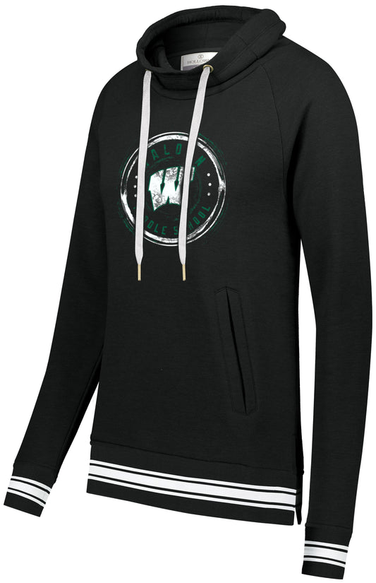 Waldon Middle School Ladies Ivy Funnel Neck Sweatshirt