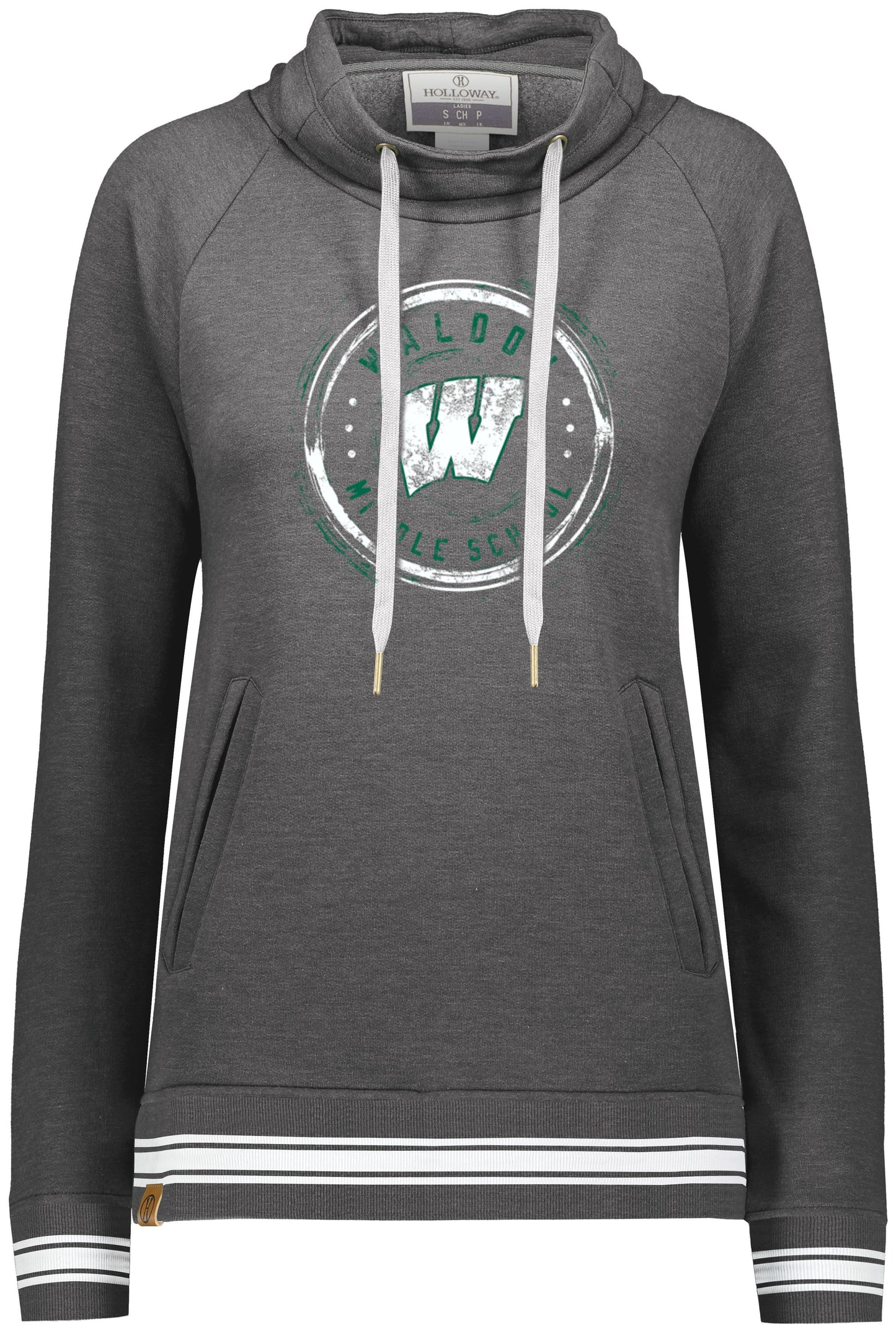 Waldon Middle School Ladies Ivy Funnel Neck Sweatshirt