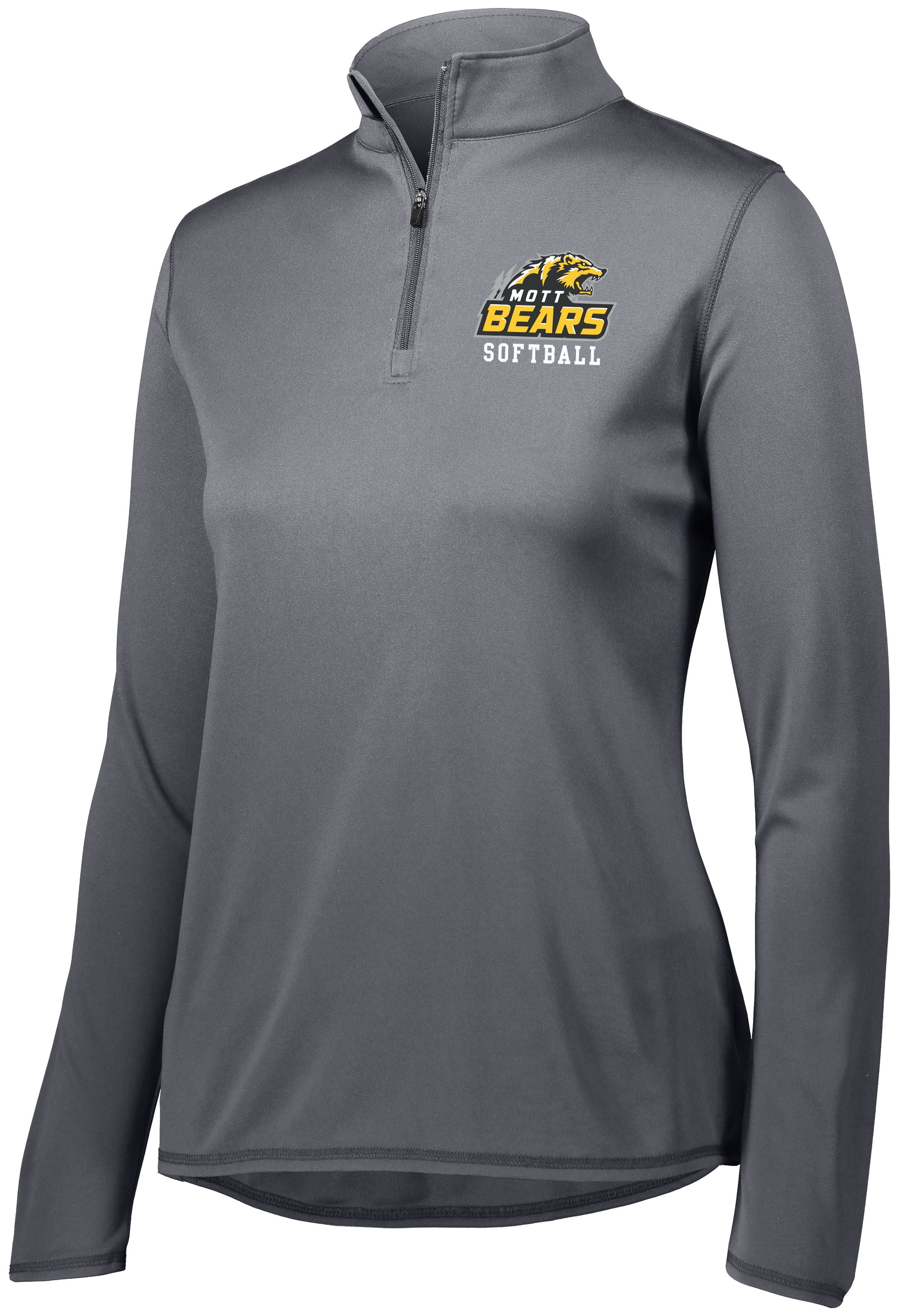 Mott CC Softball Ladies Attain 1/4 Zip Performance Lightweight Pullover