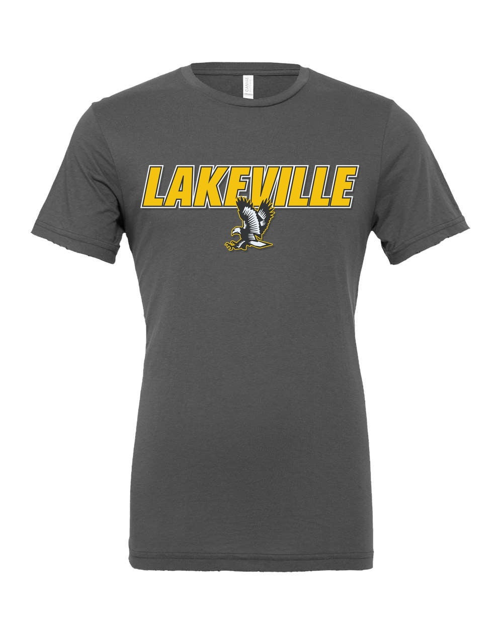 Lakeville Italic Over Logo Bella Canvas CVC Short Sleeve T-Shirt